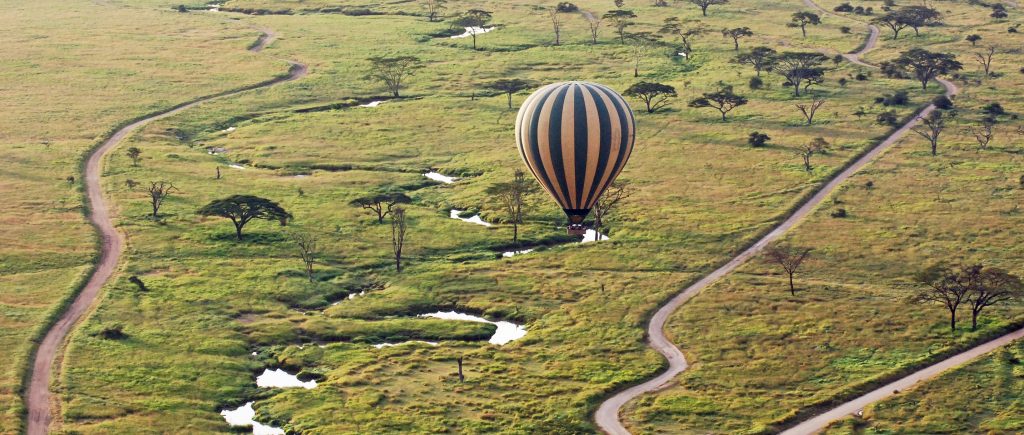 balloon safari serengeti flying