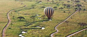 balloon safari serengeti flying