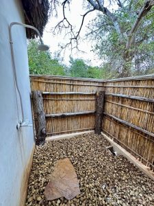 Selous Safari Lodge outdoor Shower